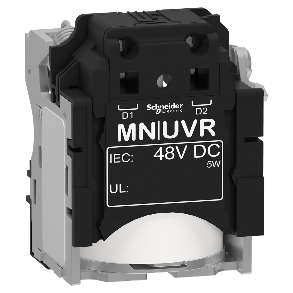 LV429412 - Liberación de mínima tensión MN, ComPacT NSX, tensión nominal 48 VCC, conexiones de terminales de resorte sin tornillos