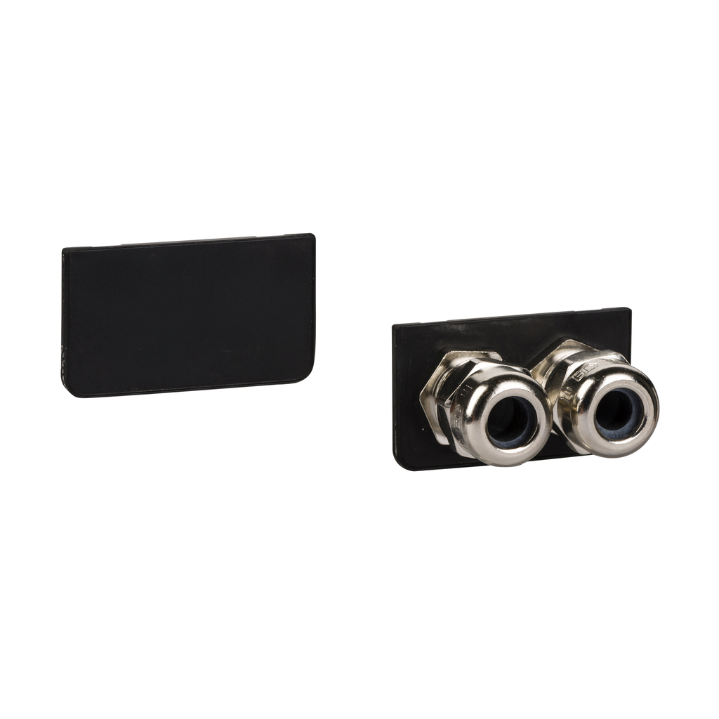 VW3L10222 - 2 entradas de cable M16 para señales y cable de alimentación - Ø 5..9 mm - IP54