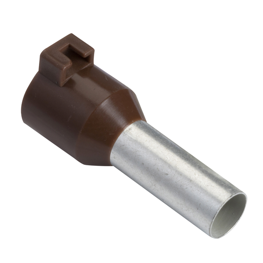 DZ5CA103 - Extremo de cable, extremos de cable Linergy TR, conductor único, marrón, 10 mm², tamaño largo, para clip-in, 10 juegos de 100