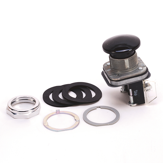 800T-D2LB - 30.5mm Type 4/13 Mom. Contact PB, Non-Illum., Black, Mushroom Hd Jumbo-Metal, 2 NO-2 NC