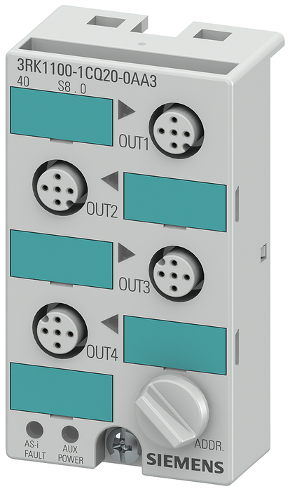 3RK1100-1CQ20-0AA3 - AS-I MOD, K45, 4OUT, 1A, ELECTRONIC