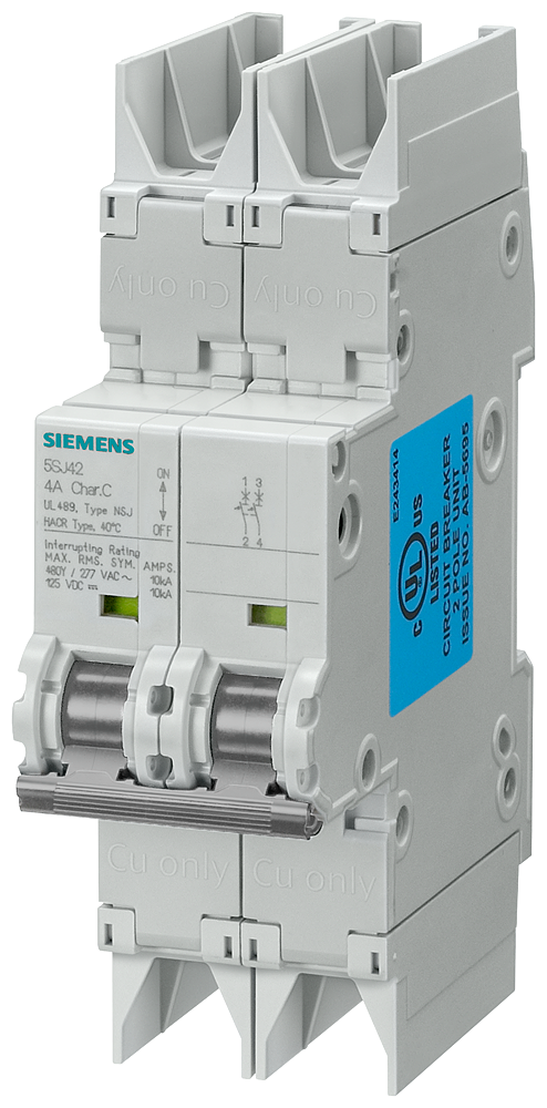 5SJ4218-8HG42 - Interruptor automático 5SJ4 2P 480/277 15A 10K D-TRIP