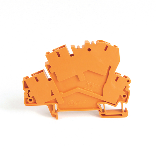 1492-LD4-OR - Spring Clamp Terminal Block,Two-Circuit Feed-Through Block,4 mm (# 22 AWG - # 10 AWG) or 2.5 mm (# 22 AWG - # 12 AWG),Standard Feedthrough,Orange