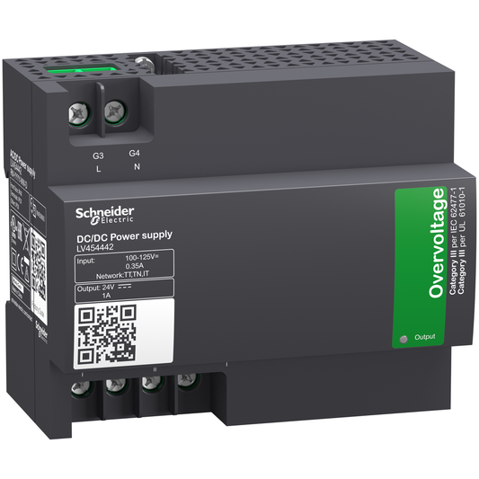 LV454442 - Módulo de fuente de alimentación externa, voltaje de entrada 100 V CC a 125 V CC, voltaje de salida 24 V CC, corriente de salida 1 A
