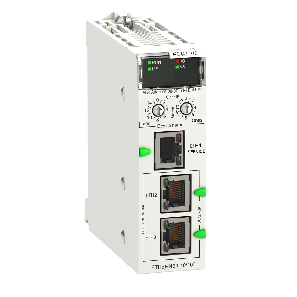BMECRA31210 - Adaptador de conexión EIO, Modicon X80, con placa base Ethernet