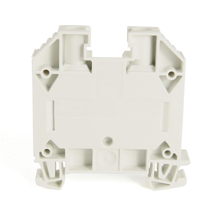 1492-J16-W - 1492-J IEC Terminal Block, One-Circuit Feed-Through Block, 16 mm (# 14 AWG - # 4 AWG), Standard Feedthrough, White