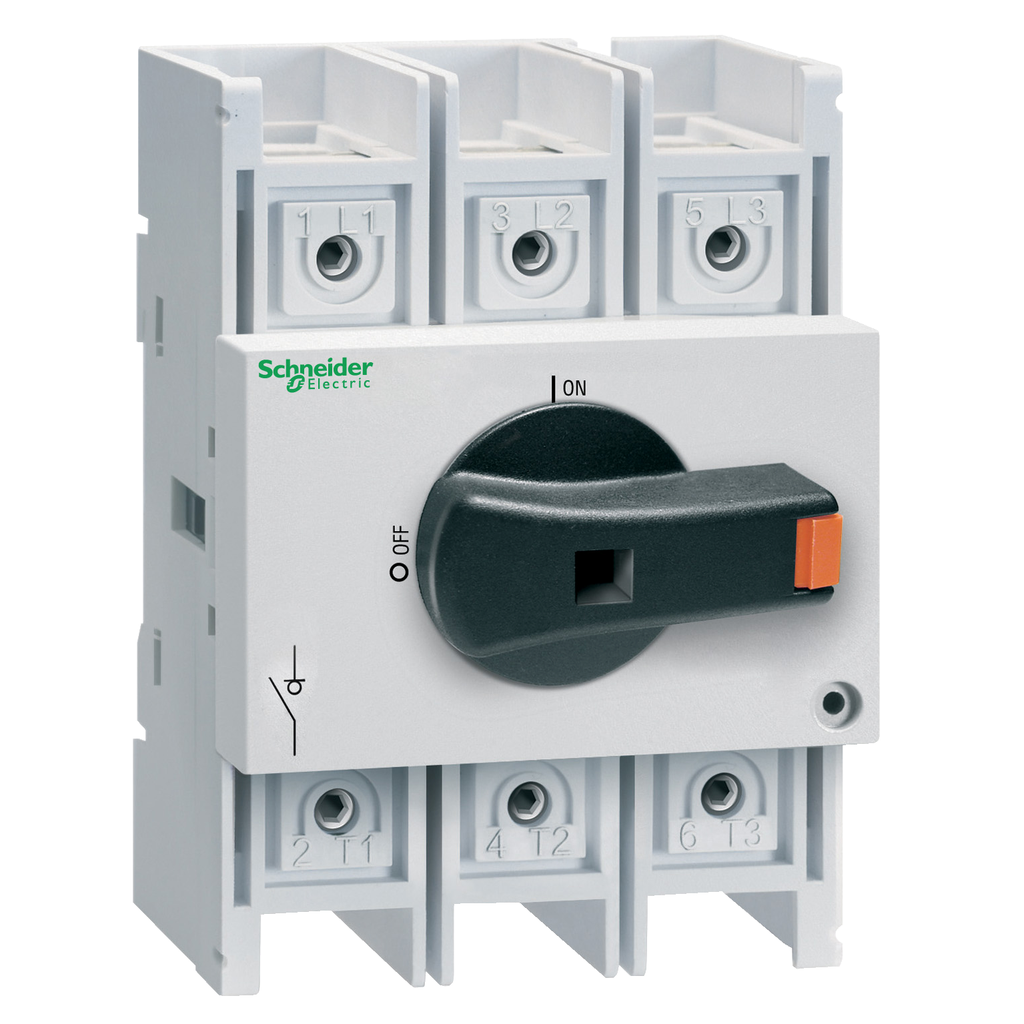 VLS3P125R2 - Interruptor de desconexión, TeSys VLS, interruptor de carrocería, 125 A, 60 HP a 480 V CA, UL98, trifásico, 50 kA SCCR, tamaño 2, montaje en riel DIN