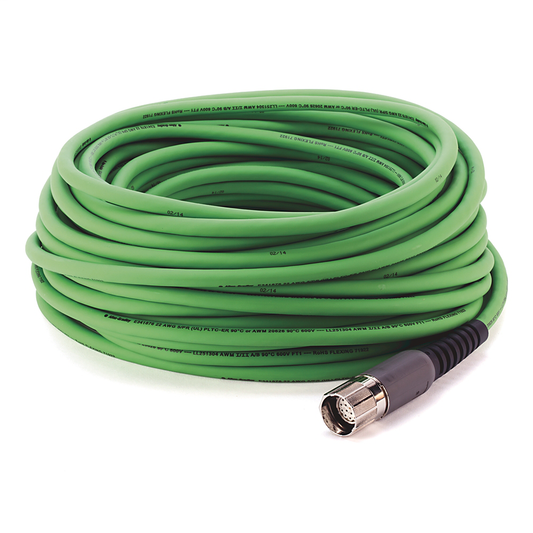 2090-CFBM7DF-CEAF25 - SpeedTEC Cable, Motor Feedback Only, SpeedTec DIN Connector, Drive-end, Flying-lead, SIN/COS High-Resolution/Resolver Encoder Type, Continuous-Flex, 25 Meters