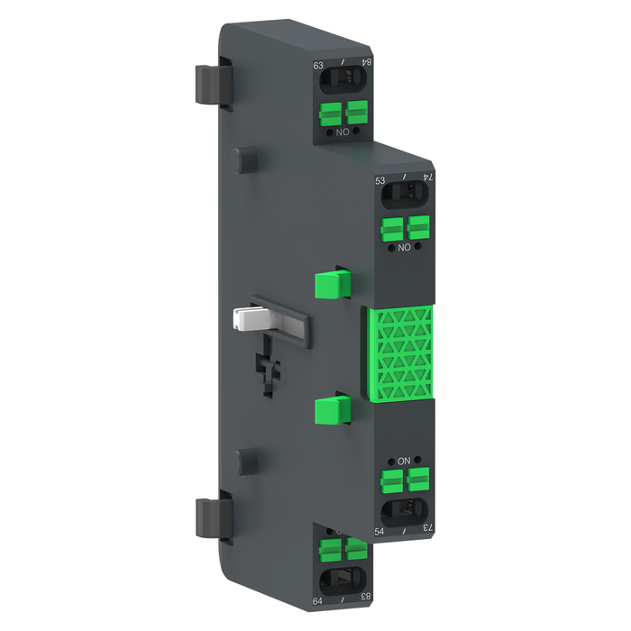 LAG8N203 - Auxiliary contact block,TeSys Giga contactor,2NO,lateral face side mounting,push-in terminals