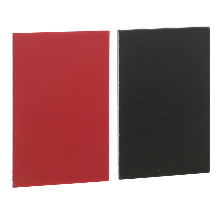 ZBY5101 - Unmarked legend 18x27mm for legend holder 30x50mm, Harmony XB4, 1 black side, 1 red side