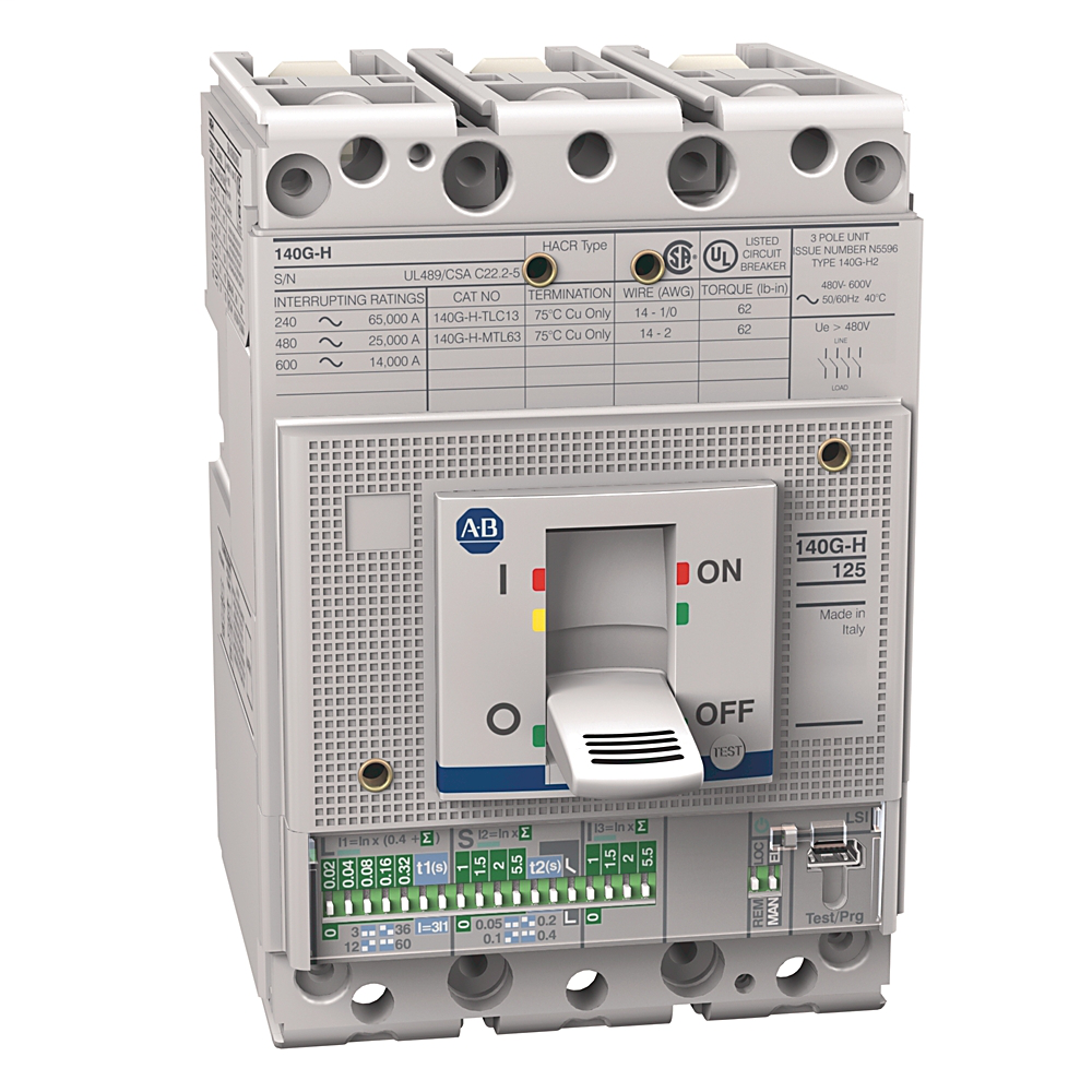 140G-H3X4 - Disyuntor de caja moldeada, 35 kA a 480 V, marco H