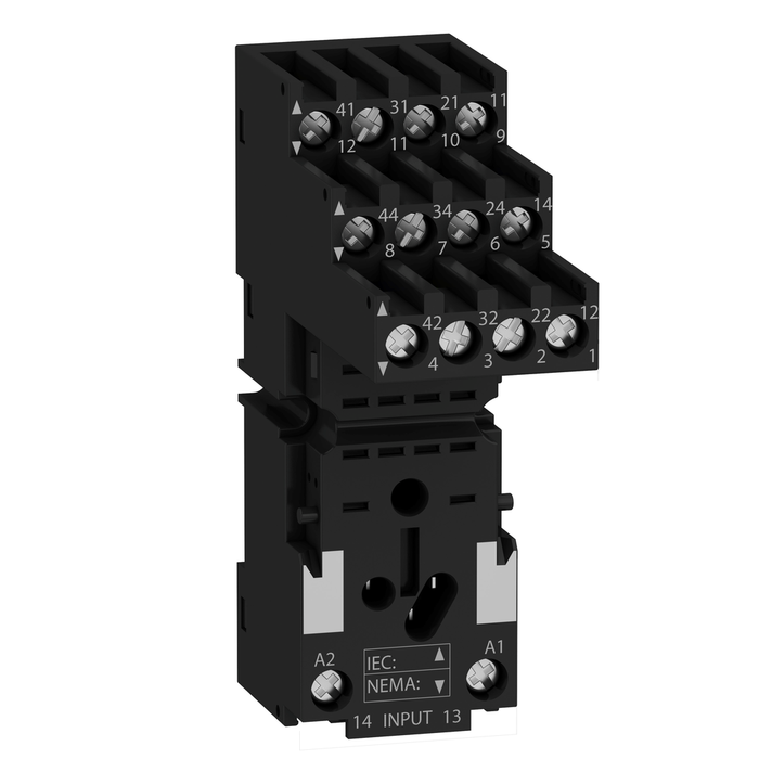 RXZE2S114M - Socket, Harmony, for RXM2 RXM4 relays, screw connectors, separate contact