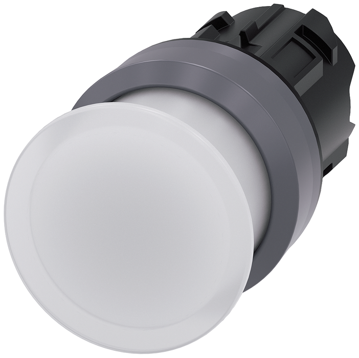 ILLUM PUSHBUTTON, MOM, WHT, MH CAP Ø 30MM