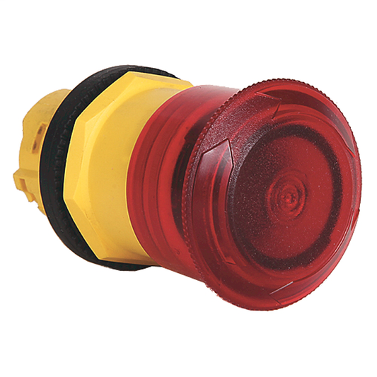 800H-TFRXTS00R - 800H Illuminated Trigger Action Two Position Maintained, Twist Release, Red 45mm Plastic Head, with No legend on cap, Operator Only,Operator Only, No Guards on Terminals, Traditional Contact Block Code: No Contacts