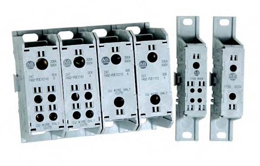 1492-PDME1111 - Bloque de distribución de energía cerrado 1492, unipolar, de aluminio, con una abertura en el lado de línea y una abertura en el lado de carga, 115 amperios