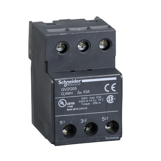 GV2G05 - Terminal block,TeSys Deca & TeSys U, for GV1L3 3P (Qty. 40)