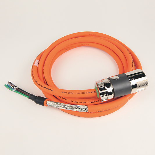 2090-CPWM7DF-10AA04 - Cable SpeedTEC, solo alimentación del motor, conector DIN SpeedTec, extremo de accionamiento, cable flotante, 10 AWG, estándar (no flexible), 4 metros