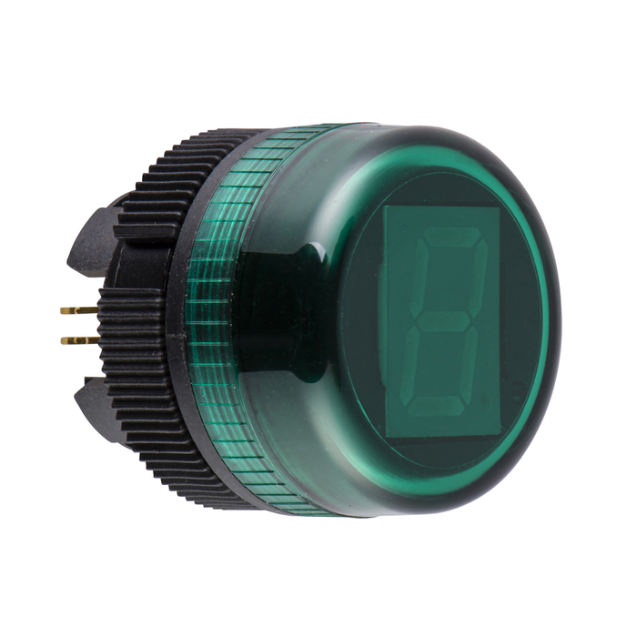 ZA2VA03 - Digital display head, Harmony XB5, 22mm, plastic, green, 7 segments LED + decimal point, 24V DC