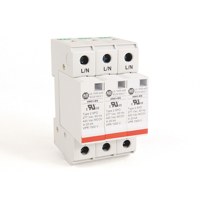 4983-DS277-403 - 4983 Surge and Filter Protection, Din Rail Mount, UL 1449, 277/480V AC, 40kA, 3 Pole Configuration