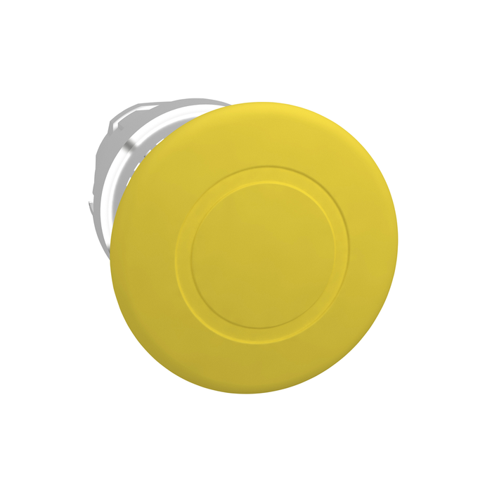 ZB4BT5 - Mushroom push button head 40mm, Harmony XB4, metal, yellow, 22mm, latching push pull