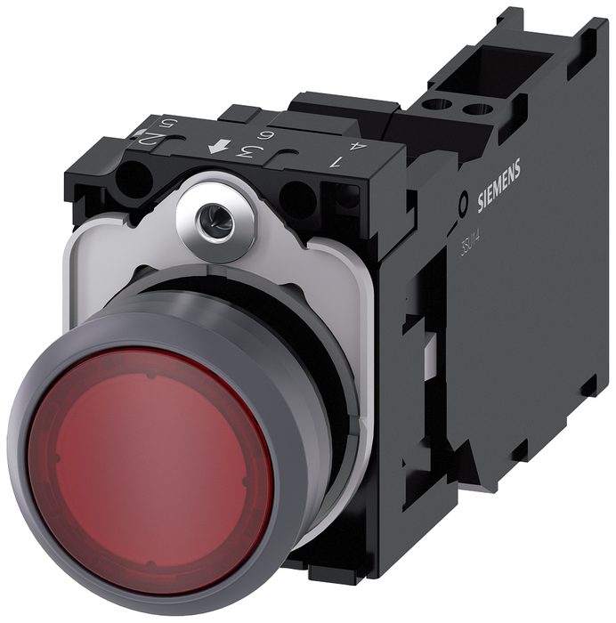 3SU11320AB203FA0 - ILLUMINATED PUSHBUTTON. RED