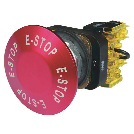 800T-FXLE6 - 30.5mm Type 4/13 2 Pos. PB-Non-Illum., 63 mm Anodized Alum Hd (Push-Pull), Red, No Contacts