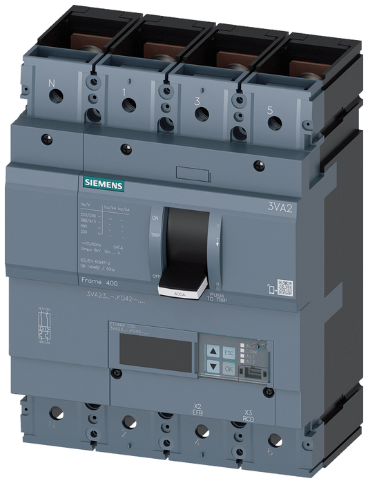 3VA2325-0KQ42-0AA0 - BRKR 3VA23 4P 250A 200KA ETU8-LSIG TUERCA