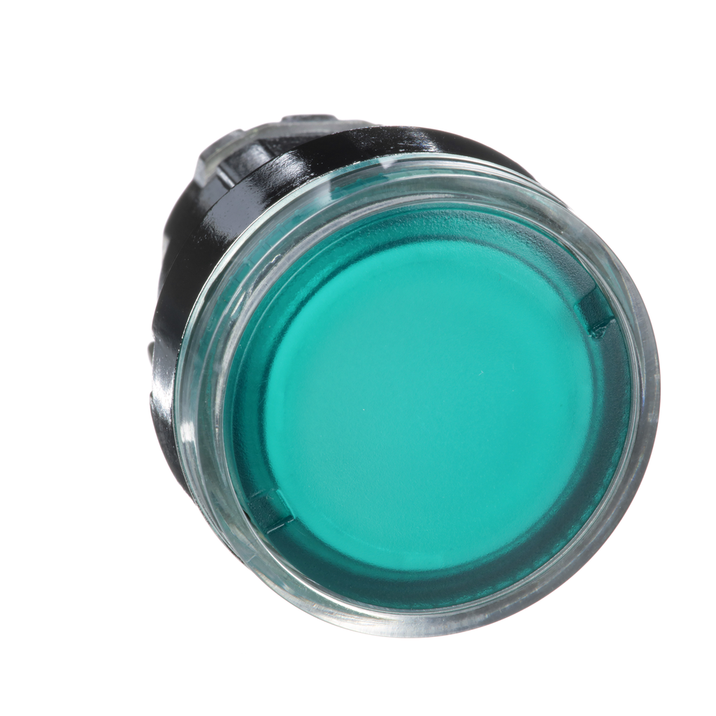 ZB4BW33 - Harmony, pulsador de 22 mm, cabezal iluminado, empotrado, retorno por resorte, verde, para bombilla BA9s
