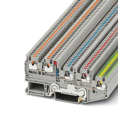 3244467 - PTIO 1,5/S/4-PE-LED 24 RD - Bloque de terminales para sensor/actuador