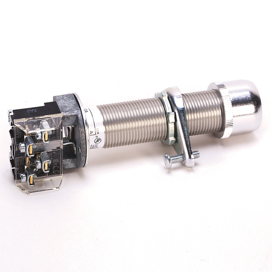 800HL-AP2A - Contacto momentáneo PB para áreas peligrosas, tipo 7 y 9, sin iluminación, cuerpo largo, cabezal empotrado, negro, 1 NA-1 NC