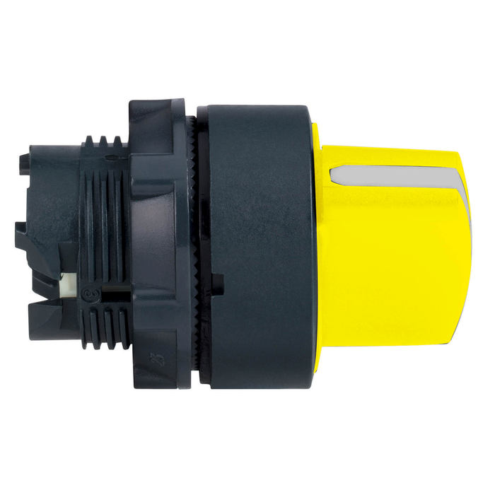 ZB5AD205 - Head for selector switch, Harmony XB5, yellow handle, 22mm, 2 positions, stay put