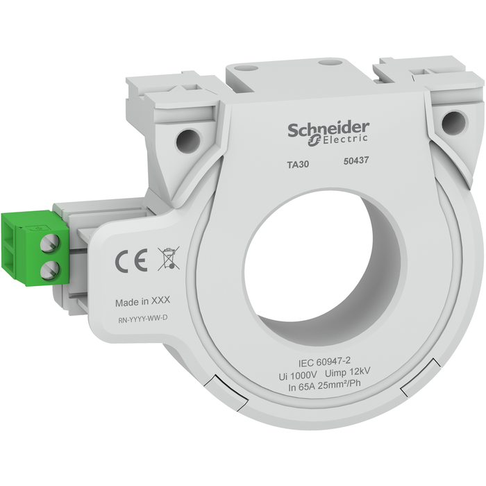 50437 - Closed toroid A type, VigiPacT, Vigilohm, TA30, inner diameter 30mm, rated current 65A