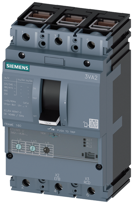 3VA2110-6HL36-0AA0 - CAJA DE CONEXIÓN ETU3-LI 3VA21 3P 100A 85KA