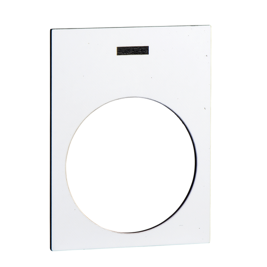 ZB2BY4930 - Leyenda marcada, Harmony XAC, placa de identificación, 30 x 40 mm, plástico, blanco, botón pulsador de 22 mm, marcado en negro START