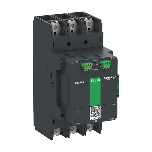 LC1G500LSEA - Contactor de alta potencia TeSys Giga, versión avanzada, 3 polos/NA, CA-3 &lt;=440 V, 500 A, bobina 200-500 V CA/CC