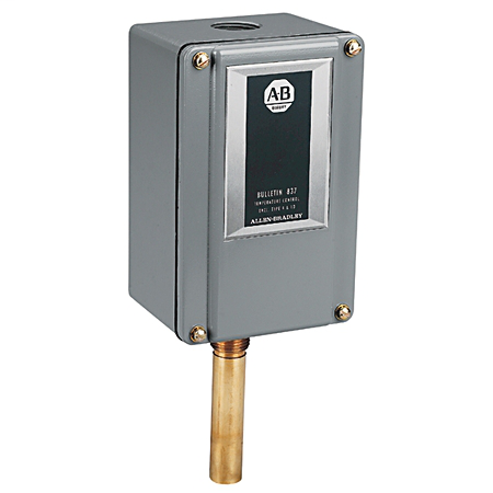 837-V2J - 837 Temperature Controls, Style V, Direct Vertical Immersion, 200 degrees F, Type 4 & 13 Metallic Aluminum enclosure