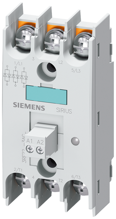 3RF2255-3AC45 - SS RELAY, 55A, 48-600V, 3P, 4-30VDC, ZP, RT