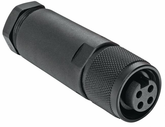 Cámara de terminales, micro de CA (doble llave), conector hembra en ángulo recto, 3 pines, 6-8 mm (0,24-0,32 pulg.)