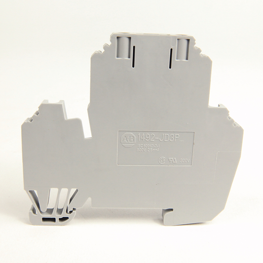1492-JD3PTP - Bloque de terminales IEC 1492-J, bloque de paso de dos circuitos, 2,5 mm (calibre 24 AWG - calibre 12 AWG), dispositivo enchufable con conector de prueba, gris (estándar) (cantidad: 50)