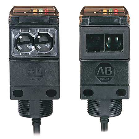 42GRL-9042-QD - Sensor fotoeléctrico PHOTOSWITCH, estándar (encendido/apagado), haz transmitido, 152 m (500 pies), 10-264 V CA/CC (fuente de luz de haz transmitido), minidesconexión rápida