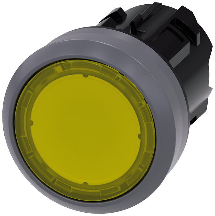 3SU10310AA300AA0 - ILLUMINATED PUSHBUTTON, MTND, YEL, FLUSH