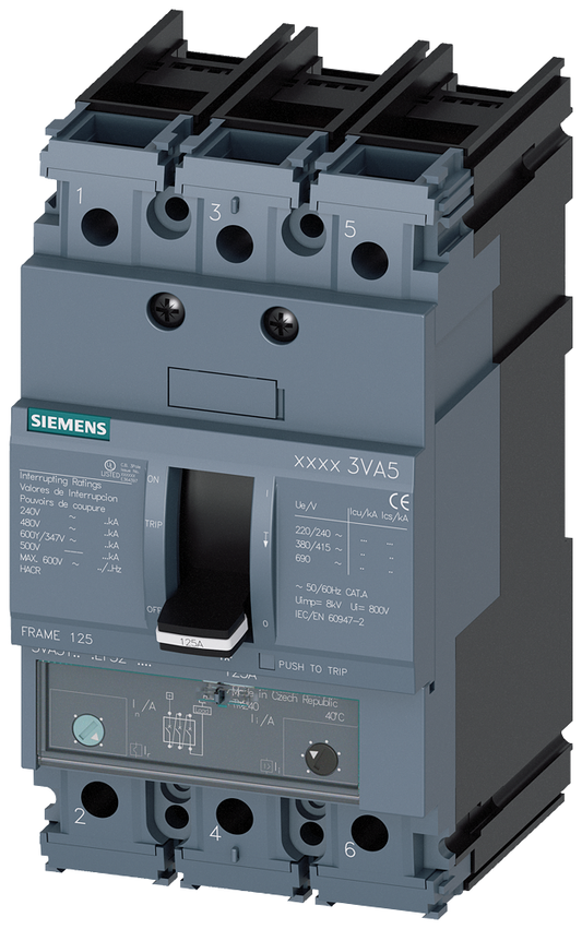 3VA5160-5EF32-0AA0 - BRKR 3VA51 3P 60A 35KA TUERCA ATAM