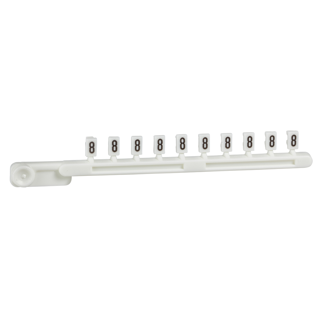 AB1R8 - Marcador, Linergy TR, tipo clip, carácter 8, numérico, tira de 10
