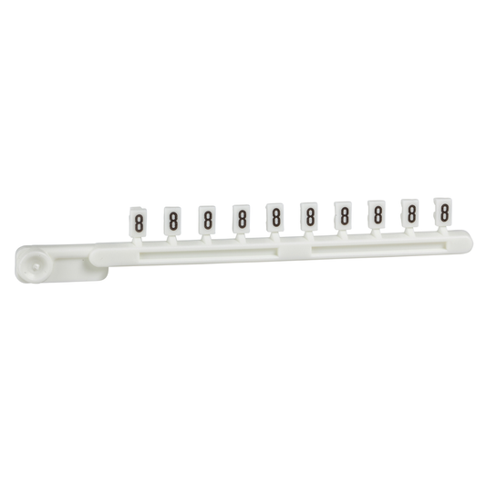 AB1R8 - Marcador, Linergy TR, tipo clip, carácter 8, numérico, tira de 10