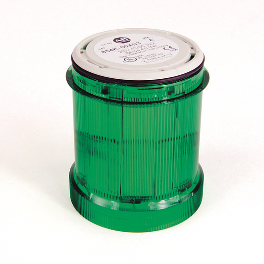 Módulos de luz Boletín 854K, incandescente fijo (sin lámpara), 0-250 V CA/CC, color de lente verde