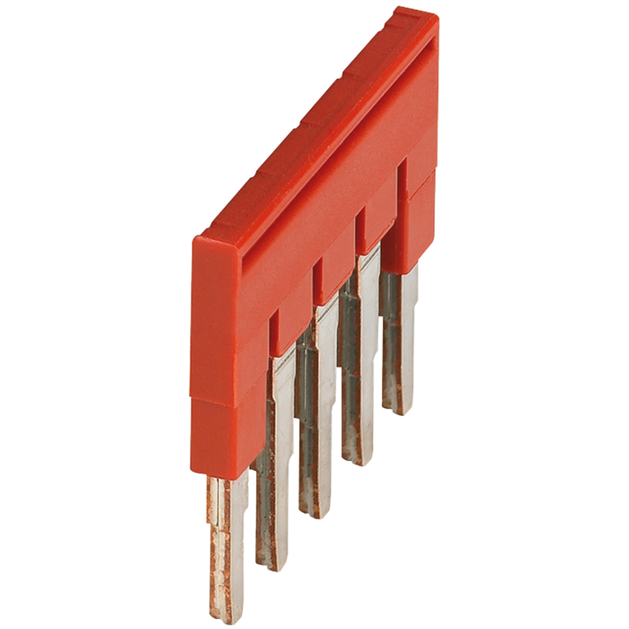 NSYTRAL45 - Plug-in bridge, Linergy TR, 5 points, for 4mm² terminal blocks, red, 5 ways, set of 50