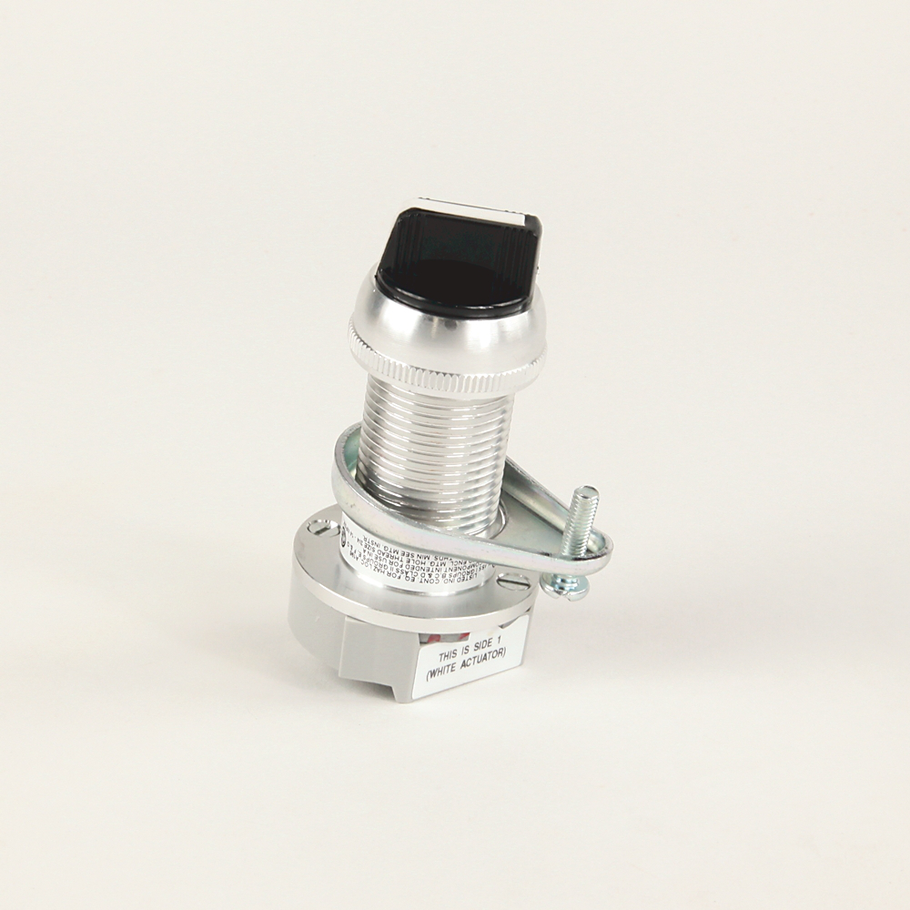 800H-HPX2KB6AXXX - Interruptor de selección de 2 posiciones para áreas peligrosas, tipo 7 y 9, sin iluminación, longitud de cilindro estándar, paquete de insertos de color, mantenimiento estándar de perilla, 1 contacto NA-1 NC