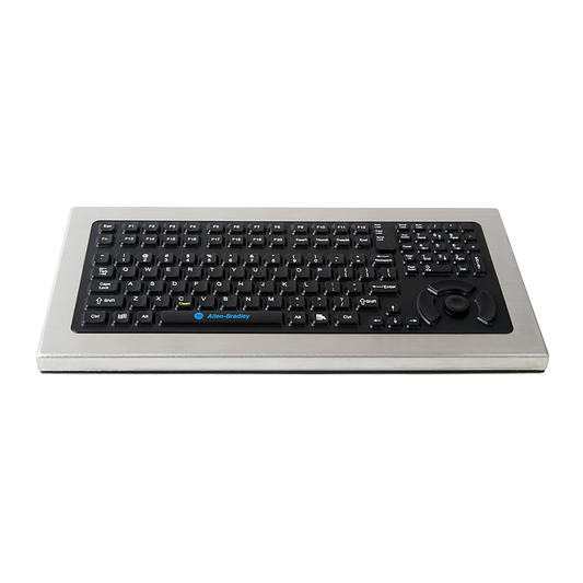 6189V-KBDEPS1 - Accesorios para computadoras y monitores industriales, teclado y mouse de escritorio, acero inoxidable, 113 teclas, PS/2