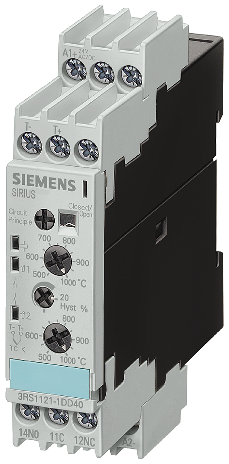 3RS1120-1DW30 - Rel. de monitorización de temperatura, JT/C, 0-600, 24-240 V CA, SC