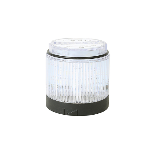 Módulos de luz 856T de 70 mm, carcasa negra, LED fijo de 24 V, salida blanca, acabado de lente estándar